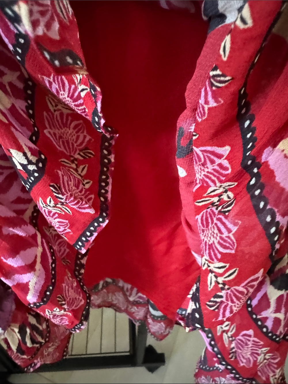 FARM Rio Mixed Floral Ruffled Mini Dress XS - Picture 8 of 10